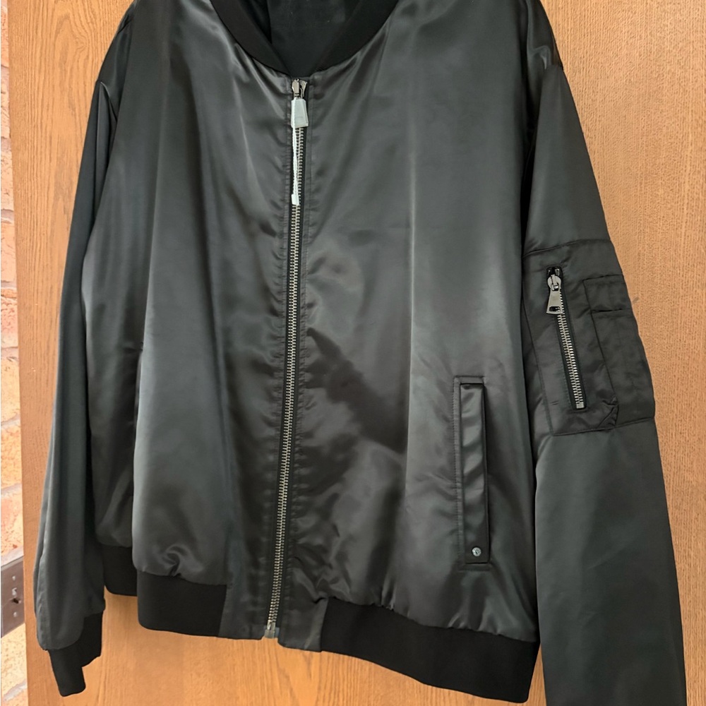 Marina Rinaldi Black Bomber Jacket